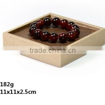 AN129 ANPHY Single Leather Base Show Bracelet Necklace Ring Jewelry Stand Holder Display Stock 11*11*2.5cm 182g