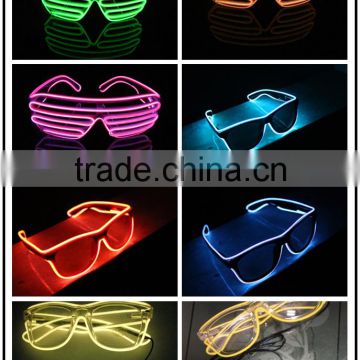 CE ROHS approved LED shutter party glasses flashing el wire battery operated sunglasses popular in United Kingdom, United States                        
                                                Quality Choice