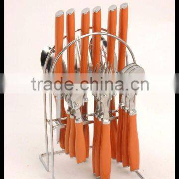 Stailess steel tableware set. 24pcs cutlery set,unqiue cheap stainless steel cutlery set