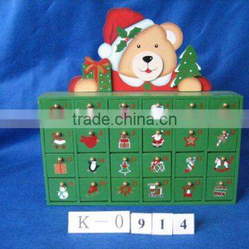 wooden christmas calendar box