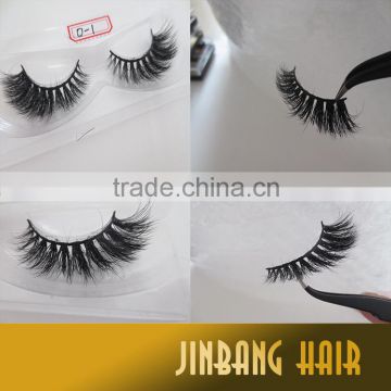 Glamorous feather shine mink eyelashes with costom packing lilly style 3D mink eyelash