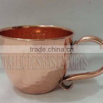 100% Copper Moscow Mule Driking Mug with Stylish Handle