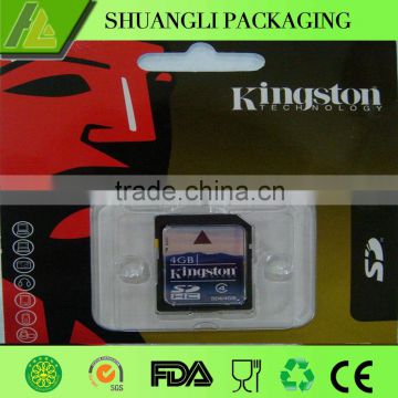Clear clamshell tray for SD card supplier