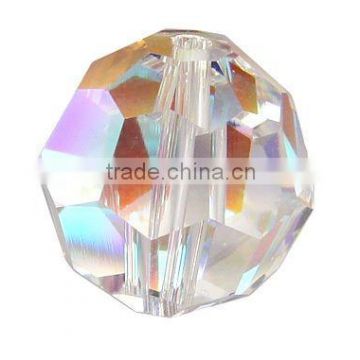 5000 Crystal Beads, 5000 Round, 001_Crystal, 001AB_Crystal Aurore Boreale, 12mm, hole: 0.8mm(SWAR-5000-101-1)