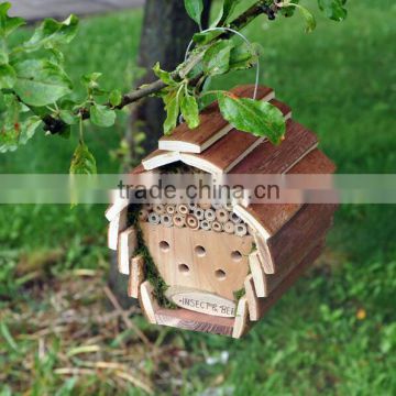 insect hotel with bark