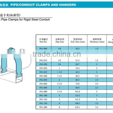 China manufacturer punching stainless steel pipe clamp