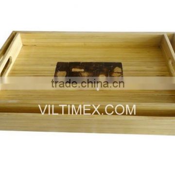 Best selling bamboo tea trays - Environmentally friendly hand crafted with natural color