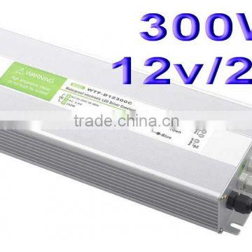 300W 25A led driver constant voltage 12vdc output Waterproof power supply