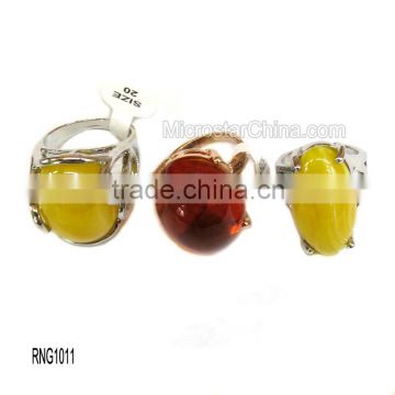 Wholesale latest gold finger ring designs baltic amber ring