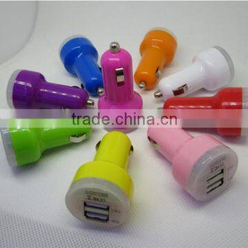 High Quality Dual usb car charger 2.1A 1A