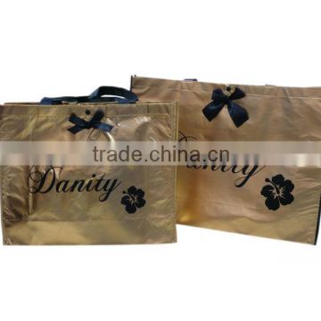 Customized Logo Printing Gift Bag Friendly Reusable film coating laser shopping bag