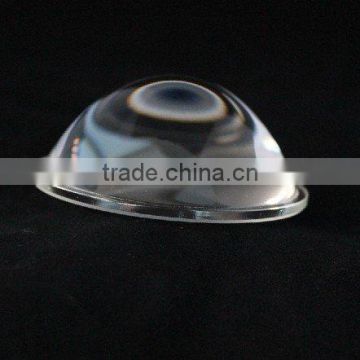 Optic lens of tempered glass