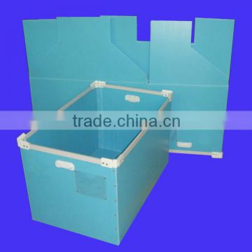 Collapsible corrugated plastic storage box
