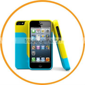New Fashion Vivid Choice Colorful Design Hard Case for iPhone5 5 Back Cover Yellow+Blue from Dailyetech