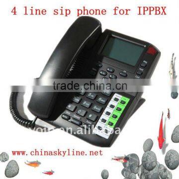 SIP V2 and H.323 4-line HD voice VoIP Phone