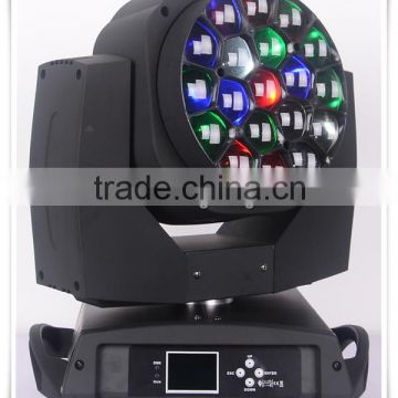new product 19 15w 4in1 zoom beam led bee eye moving head