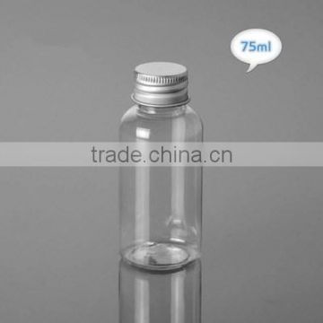 New products 2016 empty plastic alumimum screw cap bottles 75ml