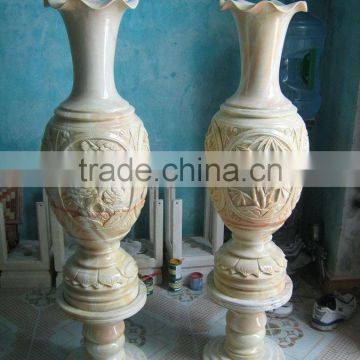 Stone Flowerpots With Carving