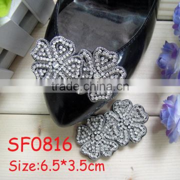 SF0816 Ladies wholesale cheap wedding shoes rhinestone flower shoe clips