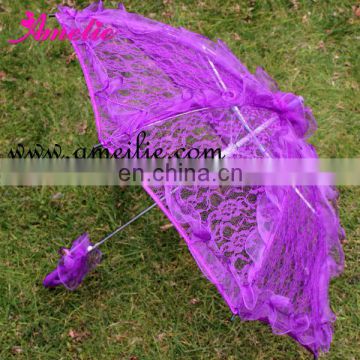 A0210 36cm Purple Lace Umbrella for Decorative
