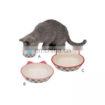 Factory Wholesale Price Cat Shaped Ceramic Cat Feeding Food Bowl