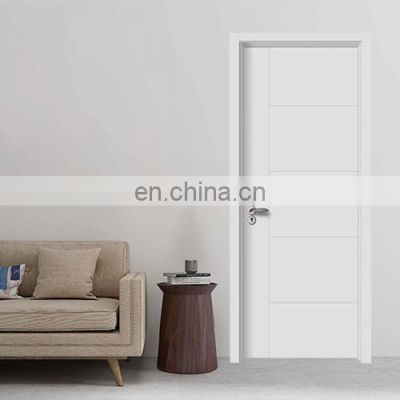 High quality modern European style wood door frame interior solid wood internal room house bedroom white wooden doors design