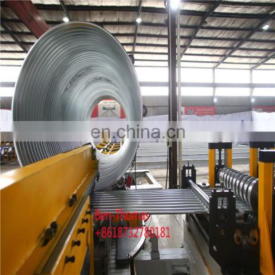 Round Duct Elbow Making Machine Spiral Concrete Tube Pipe Culvert Duct Forming Machine