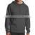 Wholesale custom plain heavy hoodies sweatshirts Dark gray jumper gray sweatshirt Trending hoodies style with chenille patches