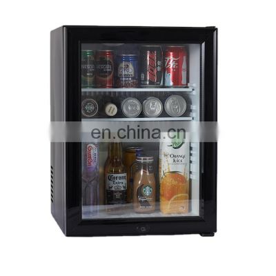 Wholesale cheap hotel retro electric single glass door fridge beer wine freezers small mini  refrigerator with lock