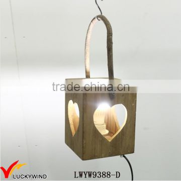 Antique Wood Square Ceiling lamp for Room