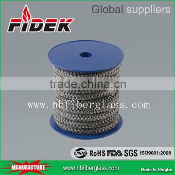 High temperature braided fiberglass rope