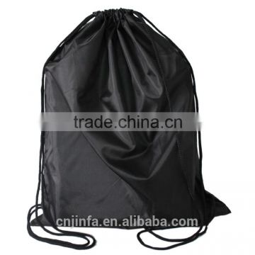 black cheap promotional drawstring bag