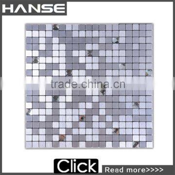 LP132 300X300MM colored crystal glass mosaic tile wall art for kitchen