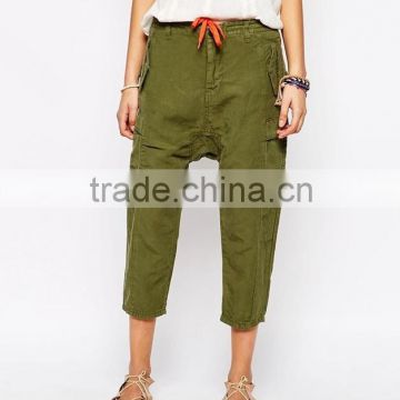 womens capri pants green color