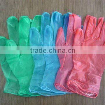 colorful medical examination gloves