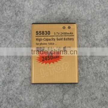 For Samsung Galaxy Ace S5830 mobile battery,3.7V 2450mAh,18 months warranty