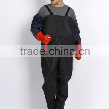 Fashion Long hooded cheap raincoats/rain waterproof wader pants
