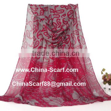 Long silk viscose scarf wholesale