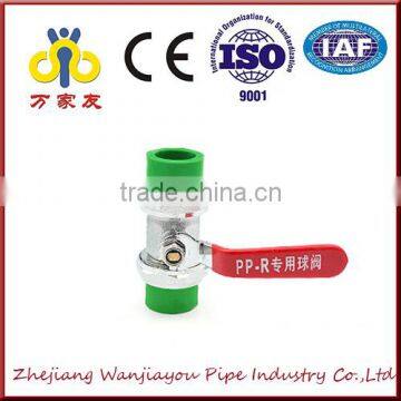 Hot sell green PPR double ball valve