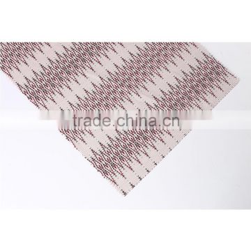 Red heart polyetser spandex yarn dyed knit jacquard fabric