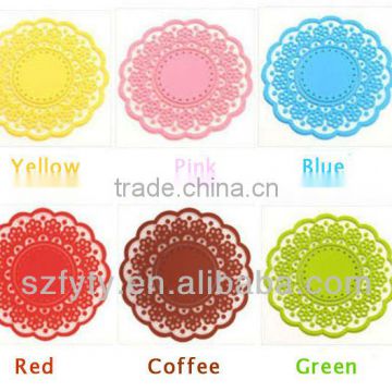 2013 hot sale new coming laced coffee cup mat