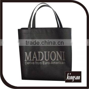 black printed non-woven shopping bag