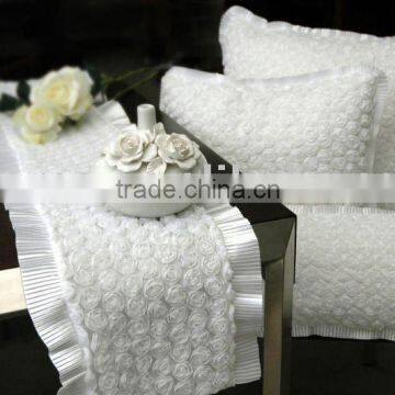 pure romantic rose flower cushion embroidery pillow