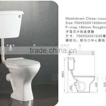 two piece toilet , hot sale African toilet, washdown toilet