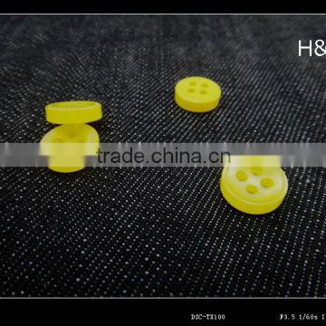 16L flatback 4 hole pearl effect resin button