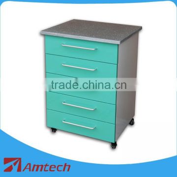 Mini movable wooden CE approved AM-01G dental clinic cabinet/furnitures / workbench