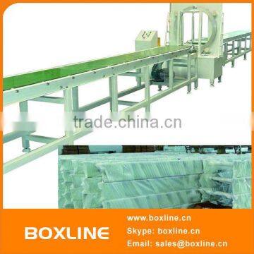 Automatic orbital horizontal stretch wooden board wrapping machine