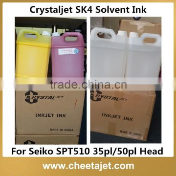 Professional Crystaljet 6000 Series Printer Solvent ink for SPT510 50pl print head