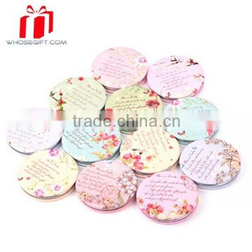 Fashion Pu Leather One Side Compact Mirror For Wholesale