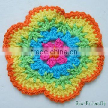 Cotton crochet knitting flower